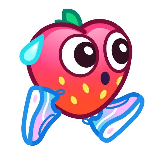 Стикер 37 Strawberry Emoji