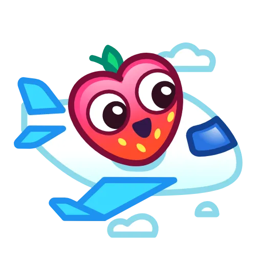 Стикер 45 Strawberry Emoji