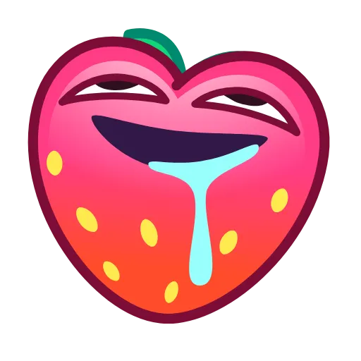 Стикер 26 Strawberry Emoji