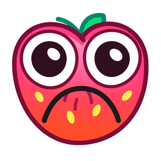 Стикер 15 Strawberry Emoji
