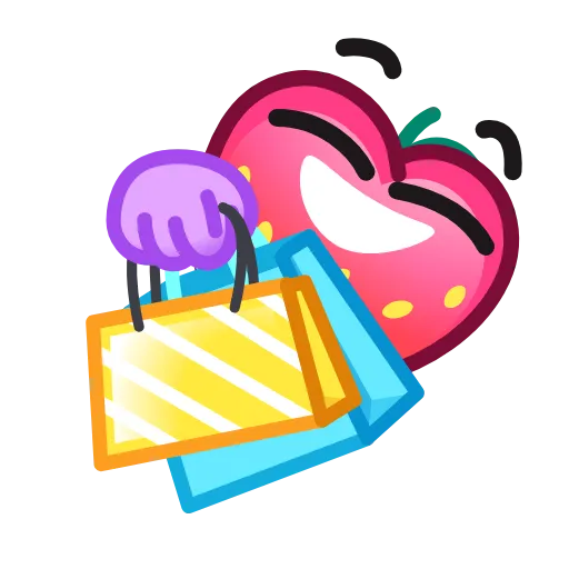 Стикер 50 Strawberry Emoji