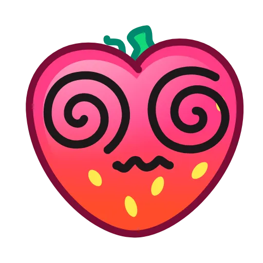 Стикер 27 Strawberry Emoji