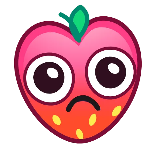 Стикер 14 Strawberry Emoji