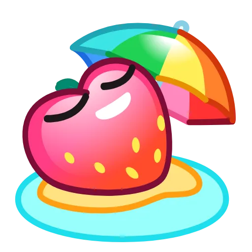 Стикер 47 Strawberry Emoji
