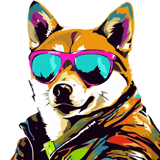 Стикер 11 🐕 Набор эмоджи со стильным Шибой в HD качестве