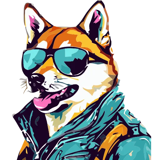 Стикер 27 🐕 Набор эмоджи со стильным Шибой в HD качестве