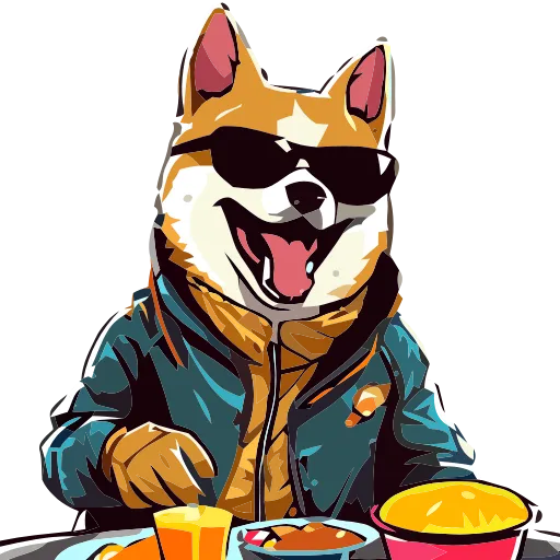Стикер 25 🐕 Набор эмоджи со стильным Шибой в HD качестве