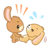 Стикер 10 🩷 Набор эмоджи по аниме «Sugarbunnies»