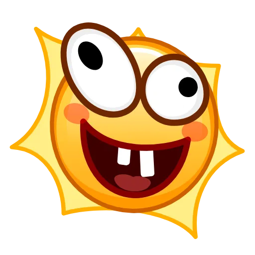 Стикер 42 Sun Emoji