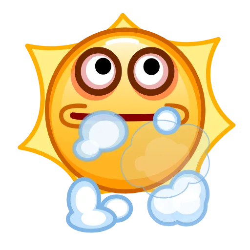 Стикер 50 Sun Emoji