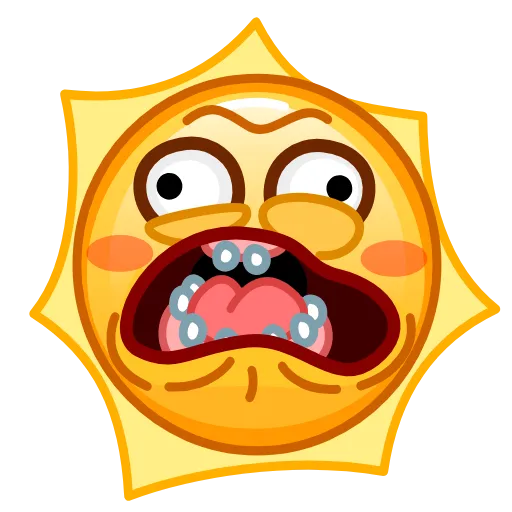 Стикер 60 Sun Emoji