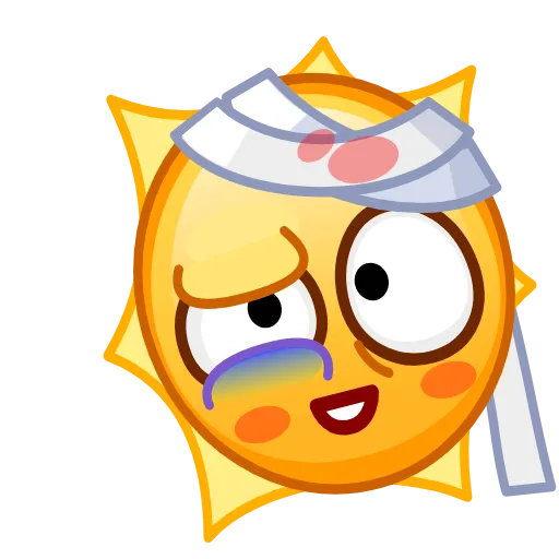 Стикер 53 Sun Emoji