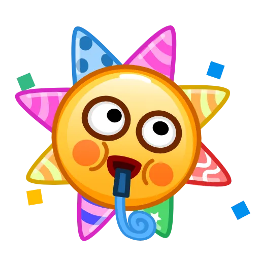 Стикер 57 Sun Emoji