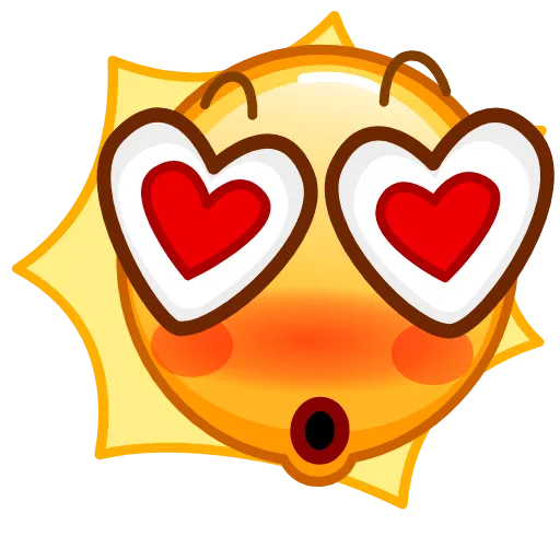 Стикер 45 Sun Emoji