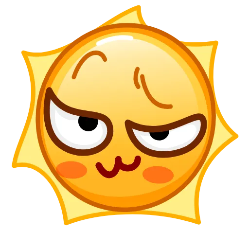Стикер 49 Sun Emoji