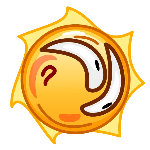 Стикер 16 Sun Emoji