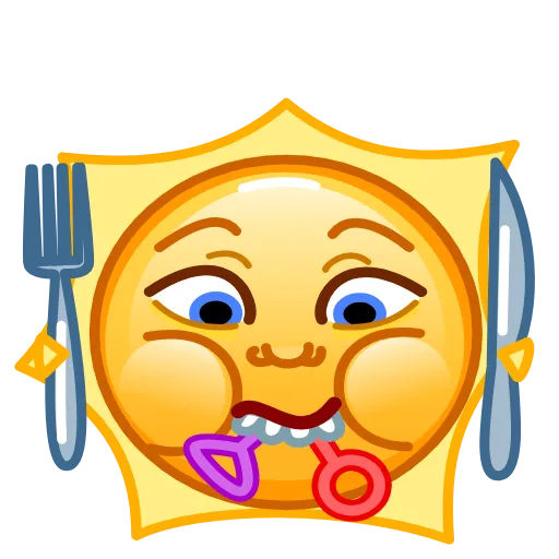 Стикер 37 Sun Emoji