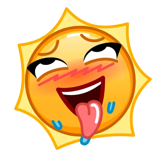 Стикер 7 Sun Emoji