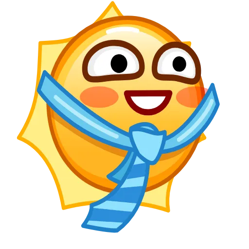 Стикер 38 Sun Emoji