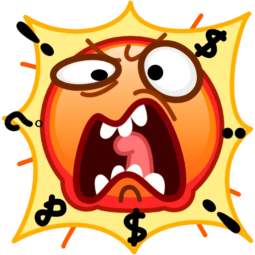 Стикер 30 Sun Emoji