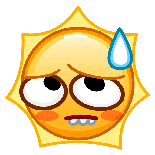 Стикер 24 Sun Emoji