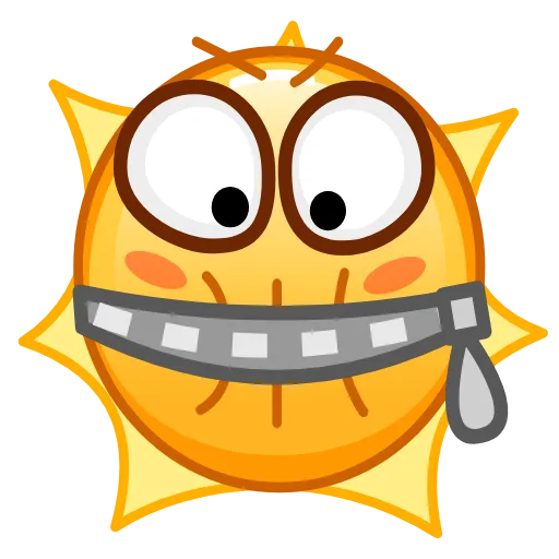 Стикер 8 Sun Emoji