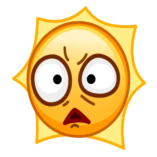Стикер 23 Sun Emoji