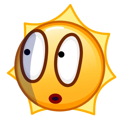 Стикер 34 Sun Emoji