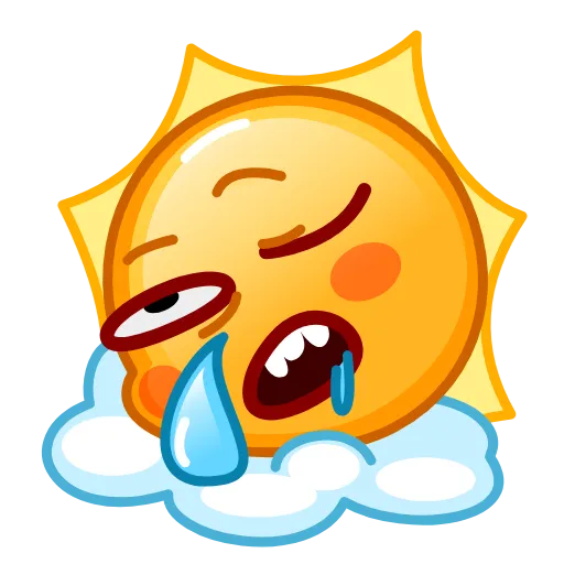 Стикер 13 Sun Emoji