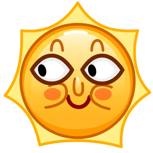Стикер 33 Sun Emoji