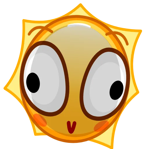 Стикер 22 Sun Emoji