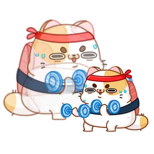 Стикер 12 Суши кот