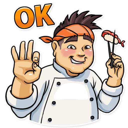 👌 Стикер «Sushi Chef» для Telegram