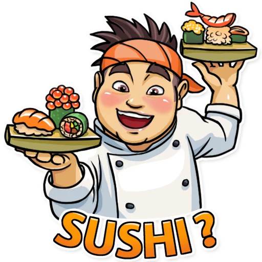🍣 Стикер «Sushi Chef» для Telegram