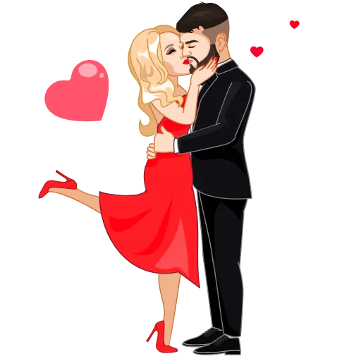 👩‍❤️‍💋‍👨 Стикер «Стикерпак «Люби&;»» для Telegram