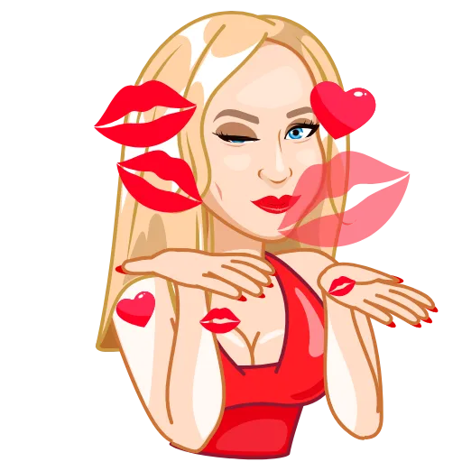💋 Стикер «Стикерпак «Люби&;»» для Telegram
