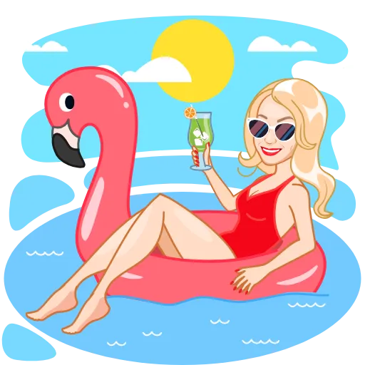 🏊‍♀️ Стикер «Стикерпак «Люби&;»» для Telegram