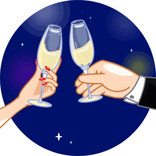 🥂 Стикер «Стикерпак «Люби&;»» для Telegram