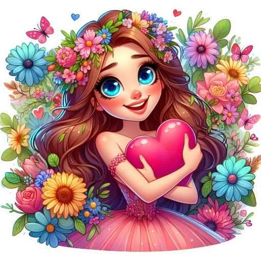 ❤ Стикер «Flowers fairies bunnies» для Telegram