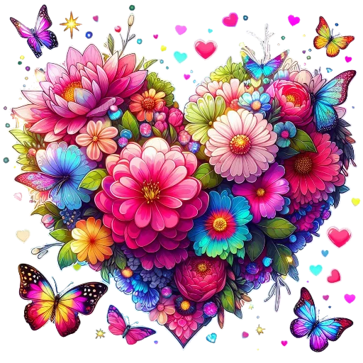 🌸 Стикер «Flowers fairies bunnies» для Telegram