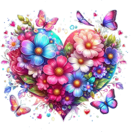 🌸 Стикер «Flowers fairies bunnies» для Telegram