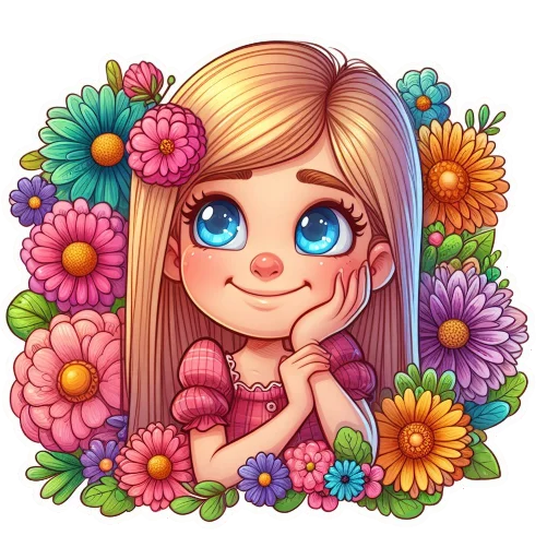 🤔 Стикер «Flowers fairies bunnies» для Telegram