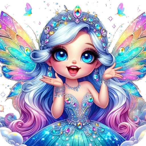 👐 Стикер «Flowers fairies bunnies» для Telegram