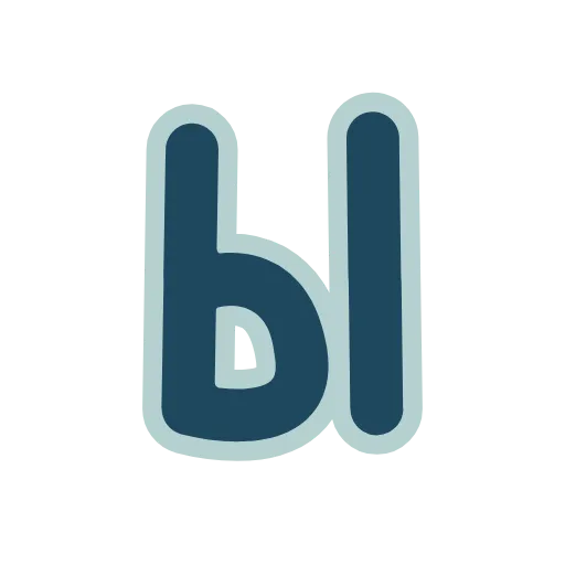 🔵 Эмодзи «Синие буквы, иконки, русские и английские, векторные» для Telegram