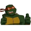Стикер 59 Черепашки-ниндзя - teenage mutant Ninja turtles emoji