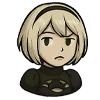 Стикер 13 👍 Набор эмоджи с 2B из игры «NieR Automata»