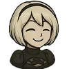 Стикер 16 👍 Набор эмоджи с 2B из игры «NieR Automata»