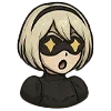 Стикер 28 👍 Набор эмоджи с 2B из игры «NieR Automata»