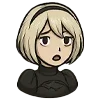 Стикер 27 👍 Набор эмоджи с 2B из игры «NieR Automata»