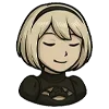 Стикер 7 👍 Набор эмоджи с 2B из игры «NieR Automata»